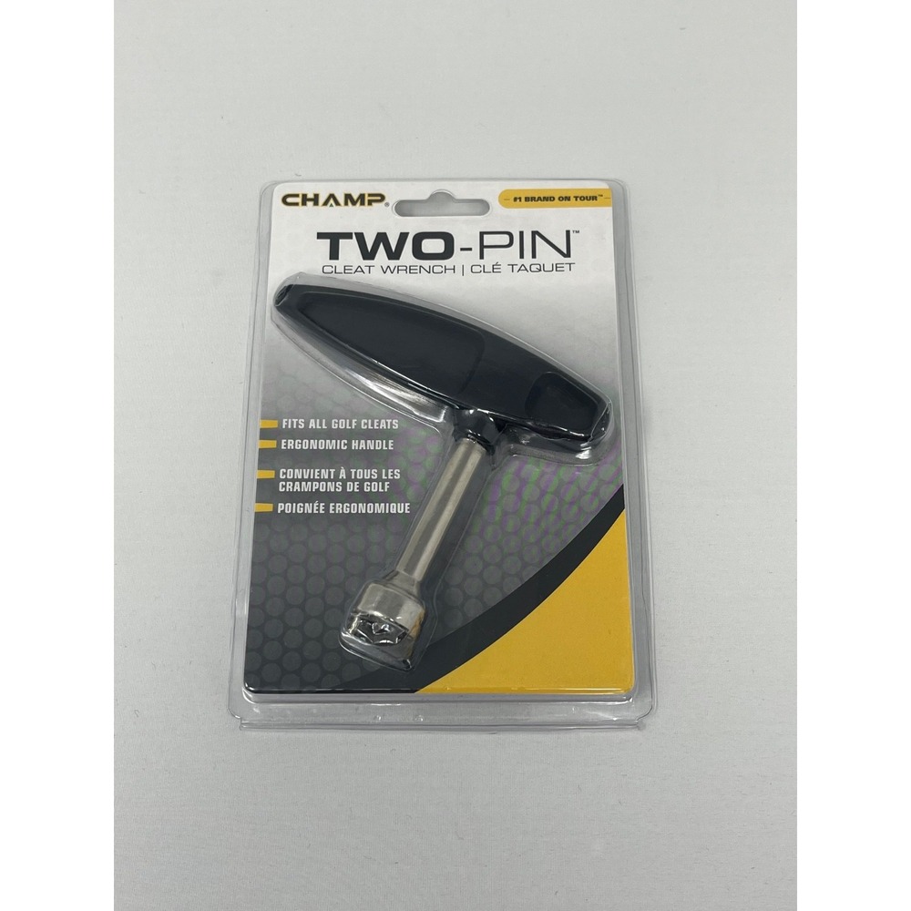 Champ Pride Sports PATW6001 Two-Pin Golf Cleat Wrench Universal Black NEW